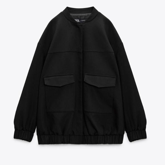 Zara Lightweight Bomber Jacket with Pocket - Picture 1 of 1